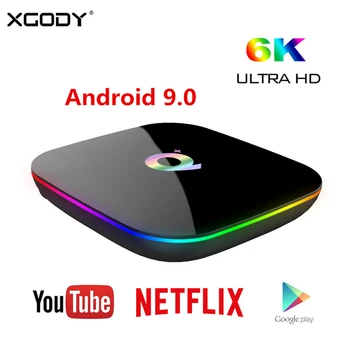 

XGODY Android 9.0 Smart TV Box Allwinner H6 Quad Core 4GB 32GB/64GB 6K USB 3.0 HDMI 2.0 Media Player Set Top Box PK T95Q s905x2