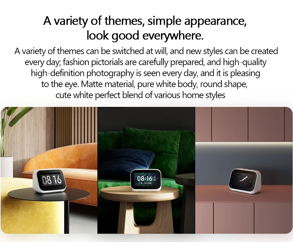 Original Xiaomi Xiaoai Touch Screen Bluetooth 5.0 Speaker Digital Display Alarm Clock WiFi Connection Smart Home Mi Ai Speakers (11)
