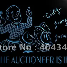 LK622-Auctioneer в аукциона Декор светодиодный неоновый свет вывеска домашний декор ремесла