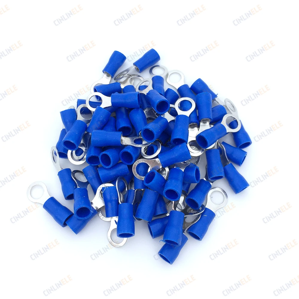 50Pcs Ring Crimp Insulation Terminal RV5.5-4 RV5.5-5 RV5.5-6 RV5.5-8 RV5.5-10 Wire Cable Connector RV