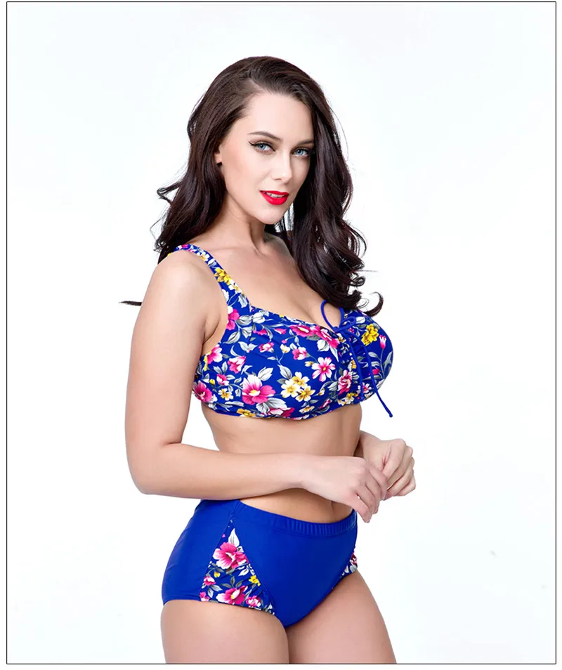 Bikini grande taille, motif floral, du 4XL au 8XL 1