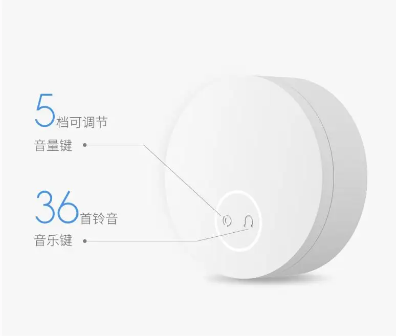 Xiaomi Linptech самогенерирующий беспроводной дверной звонок без батареи без проводки отключение памяти Регулируемая громкость работа с приложением Mihome