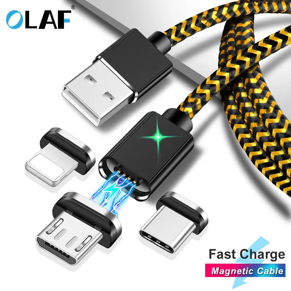 Магнитный зарядный кабель OLAF для iphone 6 7 8 X XR XS Max Micro USB Type C Samsung Galaxy S9 plus Note 9|Кабели