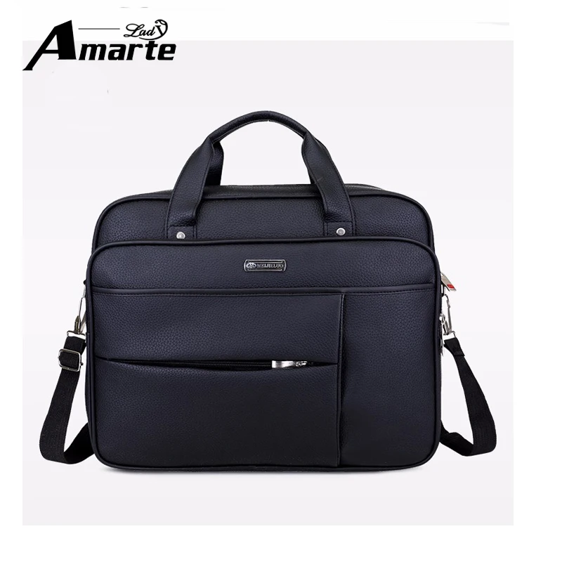 

2018 Men's Casual Briefcase Business Shoulder PU Leather Messenger Bags Laptop Handbag Bag Men's Crossbody Clutch Travel Bags