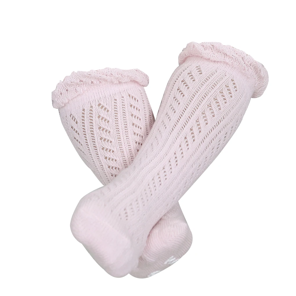 Candy Colors Retro Lace Ruffle Frilly knee high Socks Kids Princess