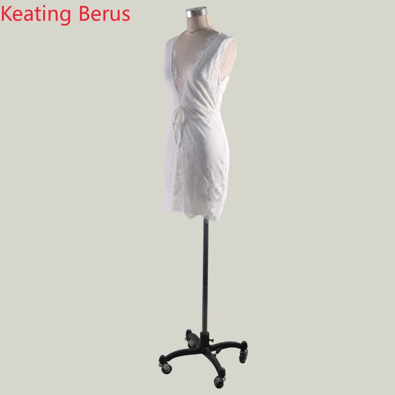 Keatingberus 2019 Women s Sexy Dress White Lace V-neck Loose Women s Dress Prom Banquet Party Queen Vestito 0704 Keatingberus 2019 Women s Sexy Dress White Lace V-neck Loose Women s Dress Prom Banquet Party Queen Vestito 0704