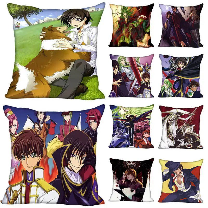 Лидер продаж новый чехол Geass Hangyaku no Lelouch квадратная Подушка на молнии заказ 20x20 см