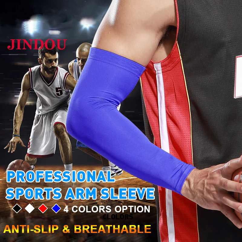 

2PCS Running Arm Sleeve Anti-skid Arm Compression Sleeve Cycling Basketball Sun Protection Elbow Pad Arm Warmer Women Men