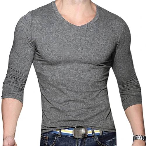 mens muscle fit v neck t shirts