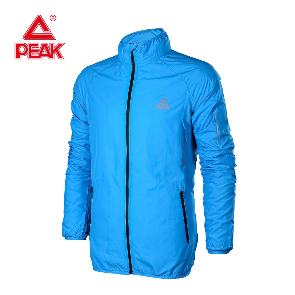 

PEAK SPORT Men Running Jacket Lightweight Quick Dry Windproof Waterproof Sun & UV Protection Outdoor Sport Reflective Print