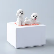 Koteta 2 шт./компл. мини плюшевые собаки Смола украшения цифры для детей подарок коллекционный имитационная модель фигурку игрушка в виде животного