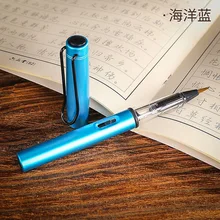 1 шт. синяя металлическая ручка для каллиграфии, мягкая кисть для письма, акварельная перьевая ручка, инструмент для рисования, школьные принадлежности, канцелярские принадлежности