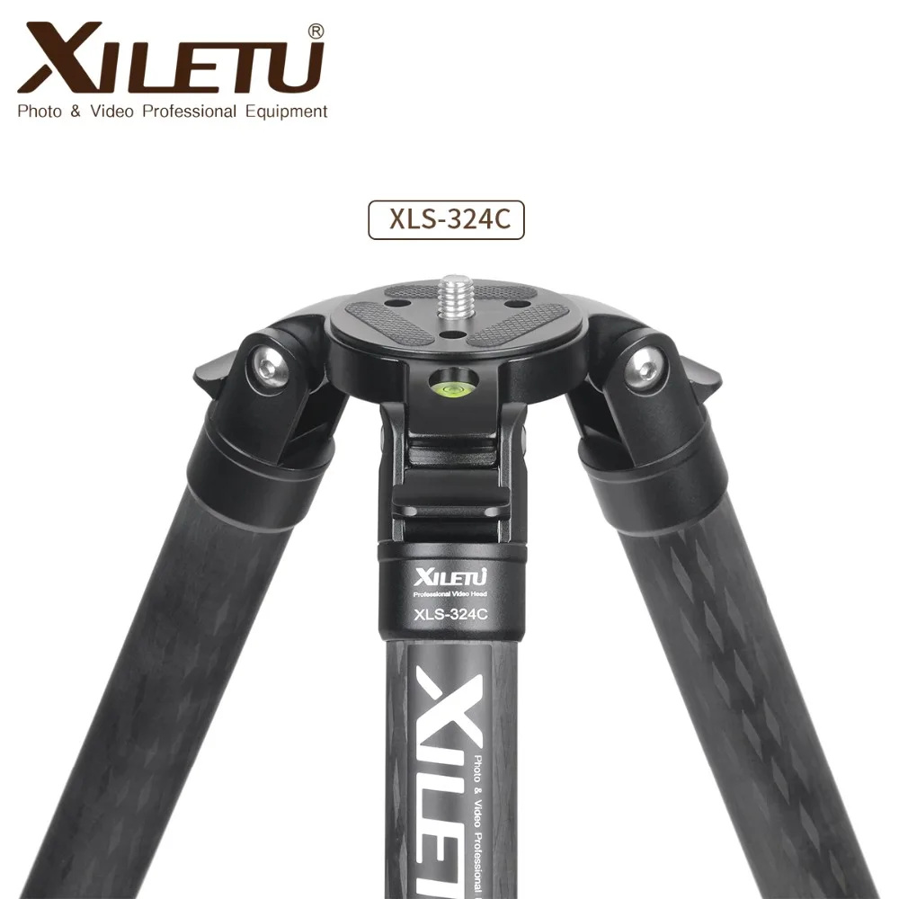 

XILETU XLS-324C High quality Professional Stable Carbon Fiber Tripod For Arca Swiss Telecamera Video DSLR Camera Height 1600mm
