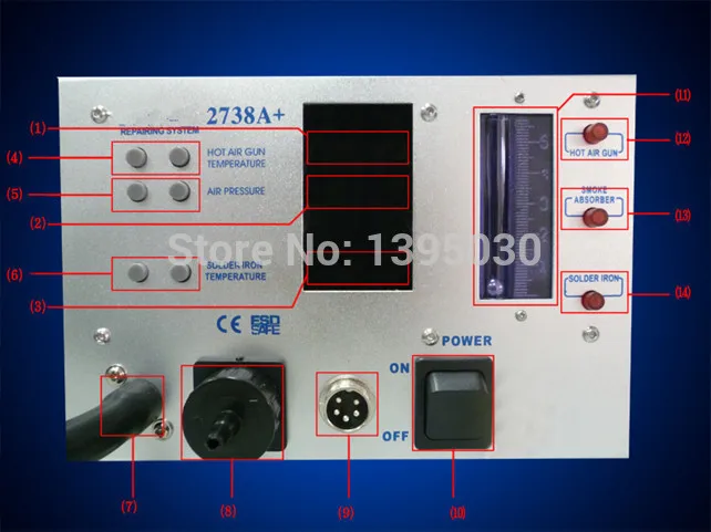 110 В/220 В 2738A + ESD Safe 3 в 1 свинец паяльная станция Многофункциональный Системы Ремонт паяльная станция