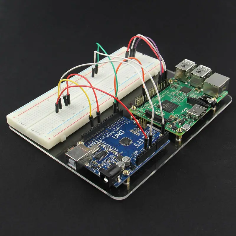 Raspberry Pi эксперимента платформа, 65 шт соединительный кабель+ T GPIO+ Макет+ Акриловые Панель+ 40 Pin кабель для Raspberry Pi 3 и UNO R3