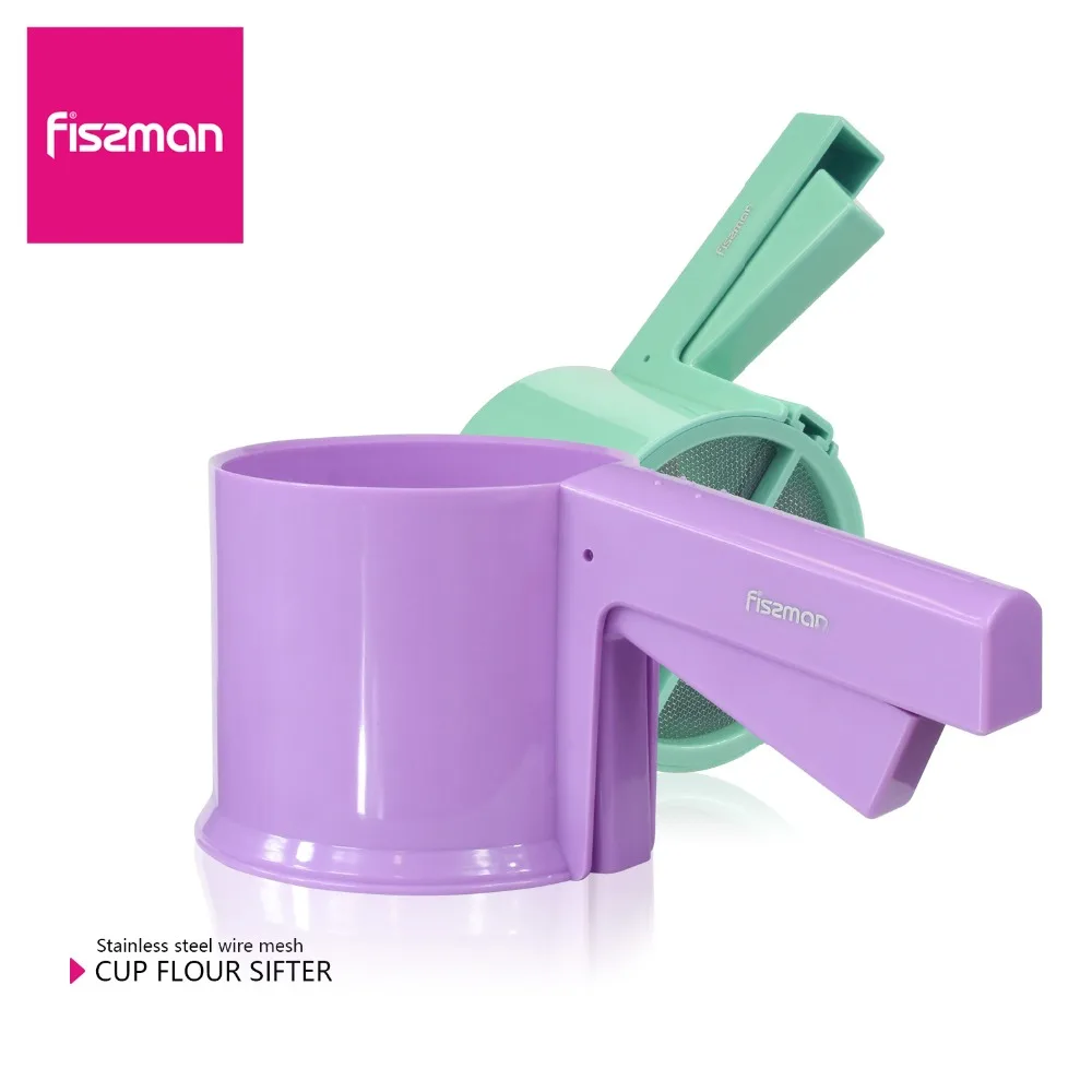 

FISSMAN Flour Sifter with Hand-Pressed Movement Powder Shaker Baking Pastry Tool-1pcs