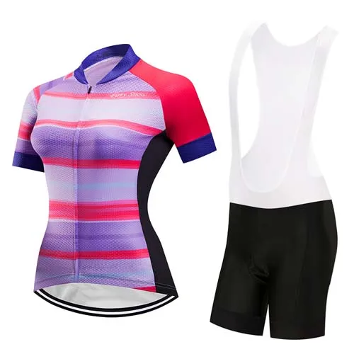 Дышащий комплект из Джерси для велоспорта, Летняя женская одежда с коротким рукавом для велоспорта, облегающий костюм, комплект одежды для велоспорта, платье, одежда для велоспорта - Цвет: jersey and pants 11