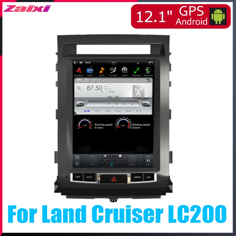 

ZaiXi 12.1" Vertical screen android car gps multimedia video radio player in dash for Toyota Land Cruiser LC200 2008~2015