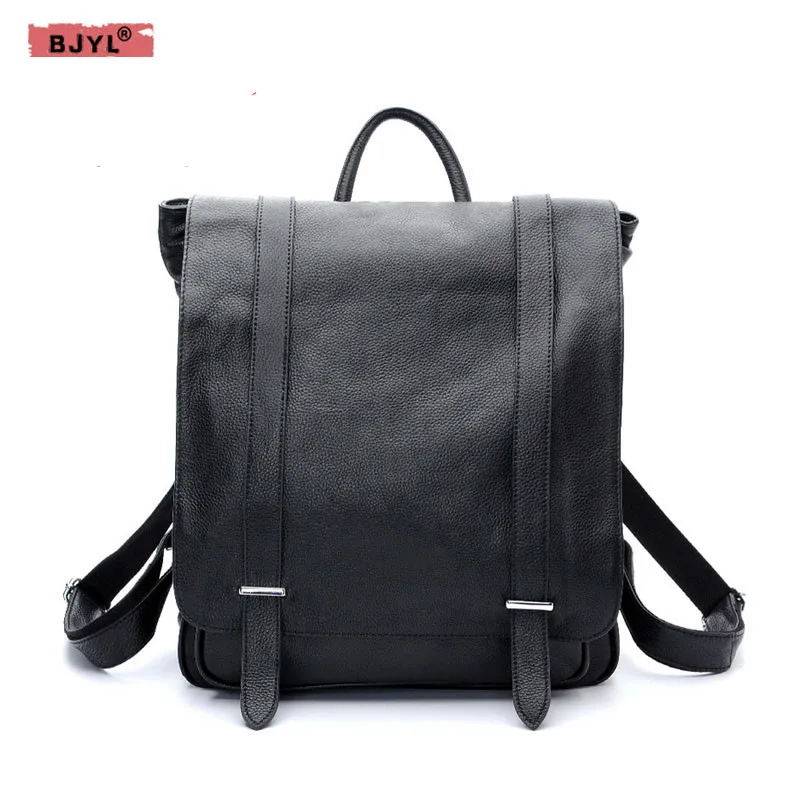 

BJYL Men Backpacks Explosive fashion Korean version of the multi - purpose men shoulder bag head layer of leather backpack bag