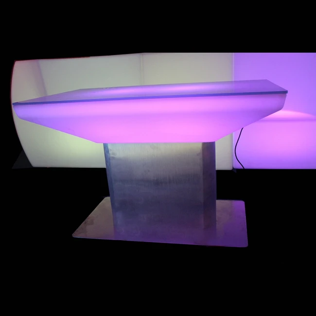 Rechargeable light up bar coffee table RGBW Color changing illuminated cocktail table SK-LF22 (L88*W54*H46cm)  2pcs/Lot