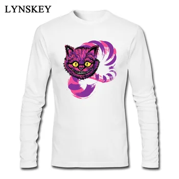 

Bright Cheshire Cats Mens T-Shirts Cool Sheriff Cartoon Comic Tops Tees For Student Funny Animal Long Samurai Tee Shirts