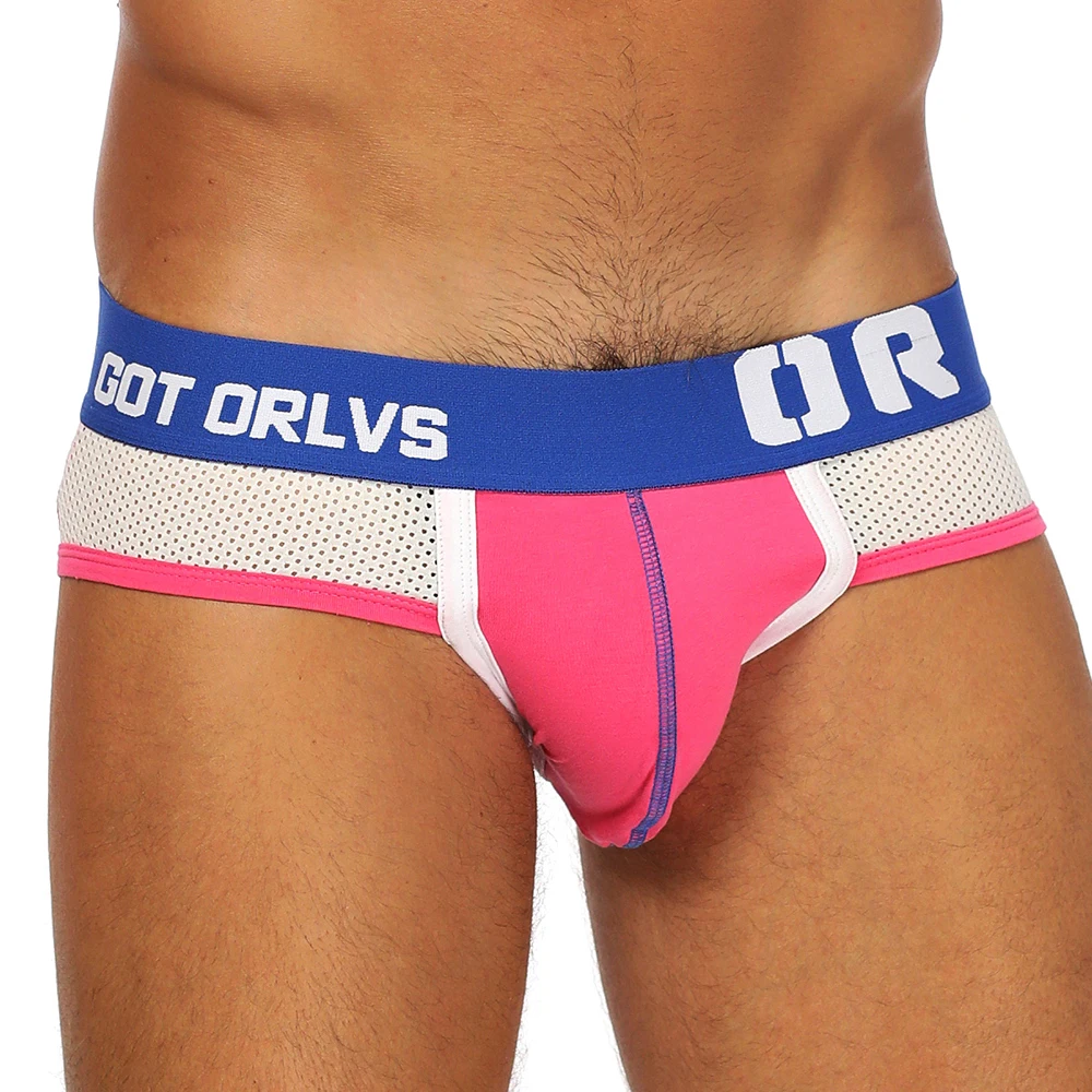 ORLVS сексуальное мужское нижнее белье Cueca Masculina Slip мужские s трусы сетчатые дышащие