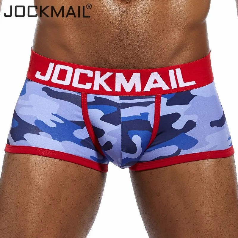 Бренд jockmail, сексуальное мужское нижнее бельё, мужские камуфляжные боксер самакуэка мужские боксеры скольжения hombre трусы боксеры мужские стринги для мужчин, пенис, лидер продаж