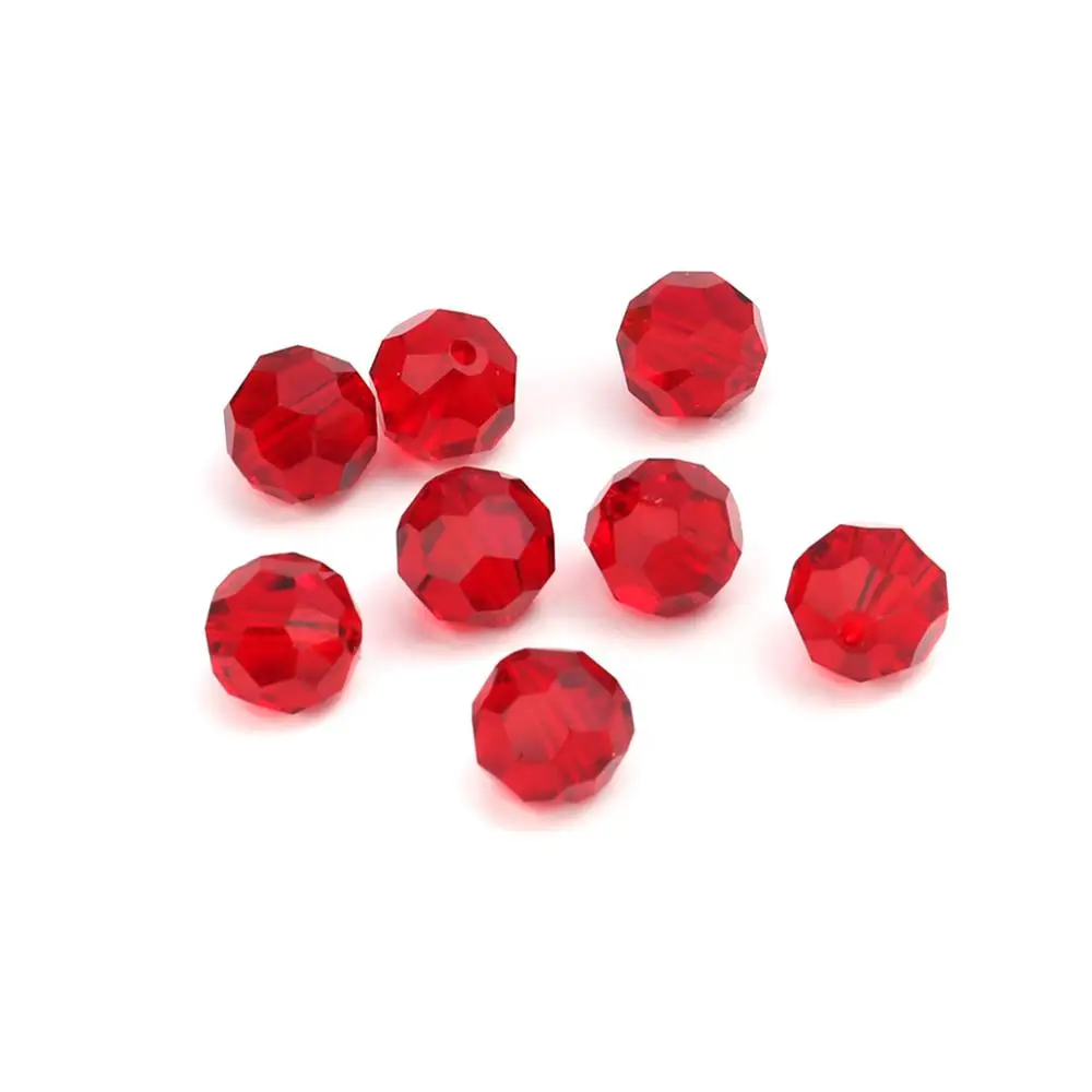 

Doreen Box Simple Glass Beads Round Colorful Faceted About DIY Fashion Jewelry Accessories 13mm Dia, Hole: Approx 1.9mm, 10 PCs
