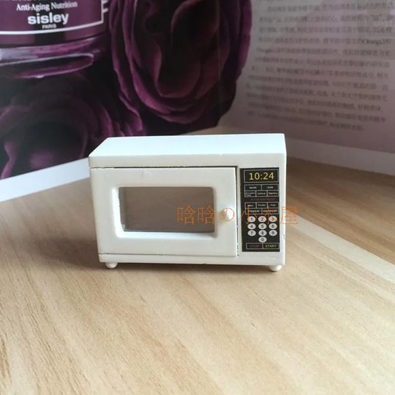 1 12 Cute Dollhouse font b Miniature b font kitchen MINI font b microwave b font