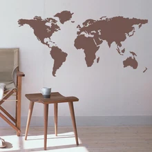 World Map Wall Sticker DIY Modern Map Of The World Wall Decals Modern Wall Decors M1 the modern world