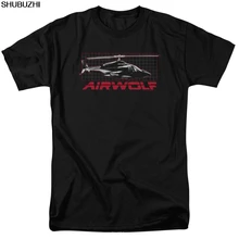 Airwolf сериал Air Wolf вертолет на сетке Лицензированная взрослая футболка крутая Повседневная pride Футболка мужская унисекс Мода sbz1121