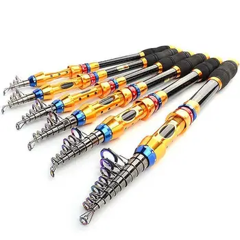 

NEW 1.8/2.1/2.4/2.7/3/3.6m Telescopic Carbon Fiber Fishing Rod Pole Tackle Tool