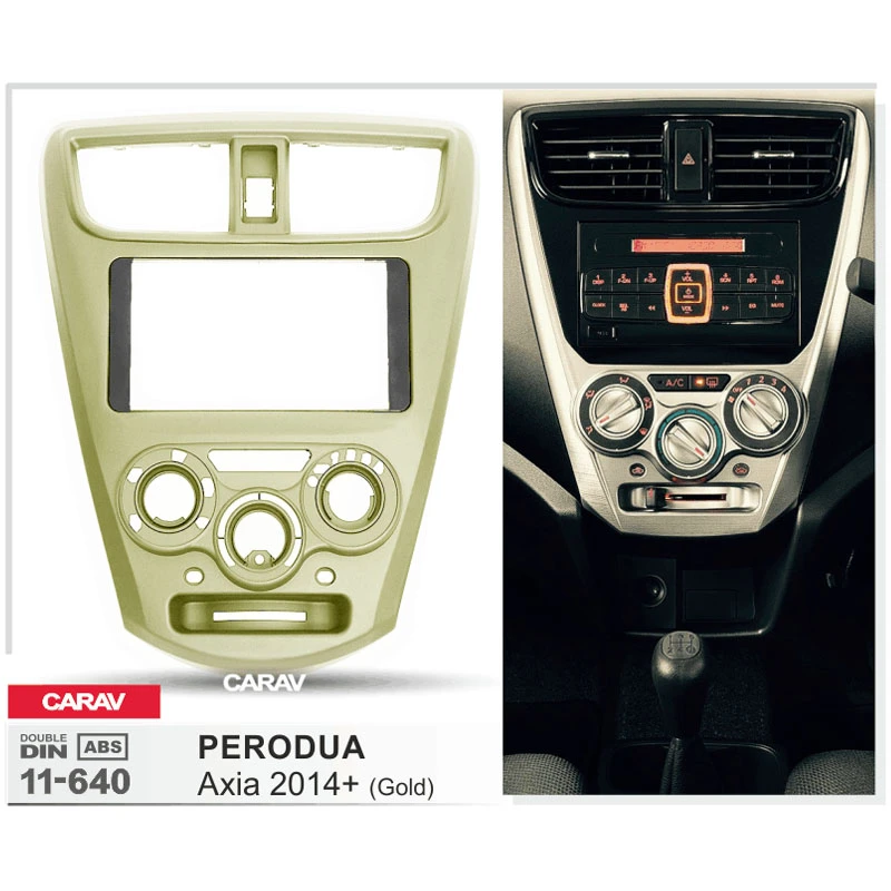 CARAV 640 Fascia de Radio de alta para PERODUA Axia 2014 + Kit instalación de ajuste de CD de Fascia ESTÉREO|Soporte de coche| - AliExpress