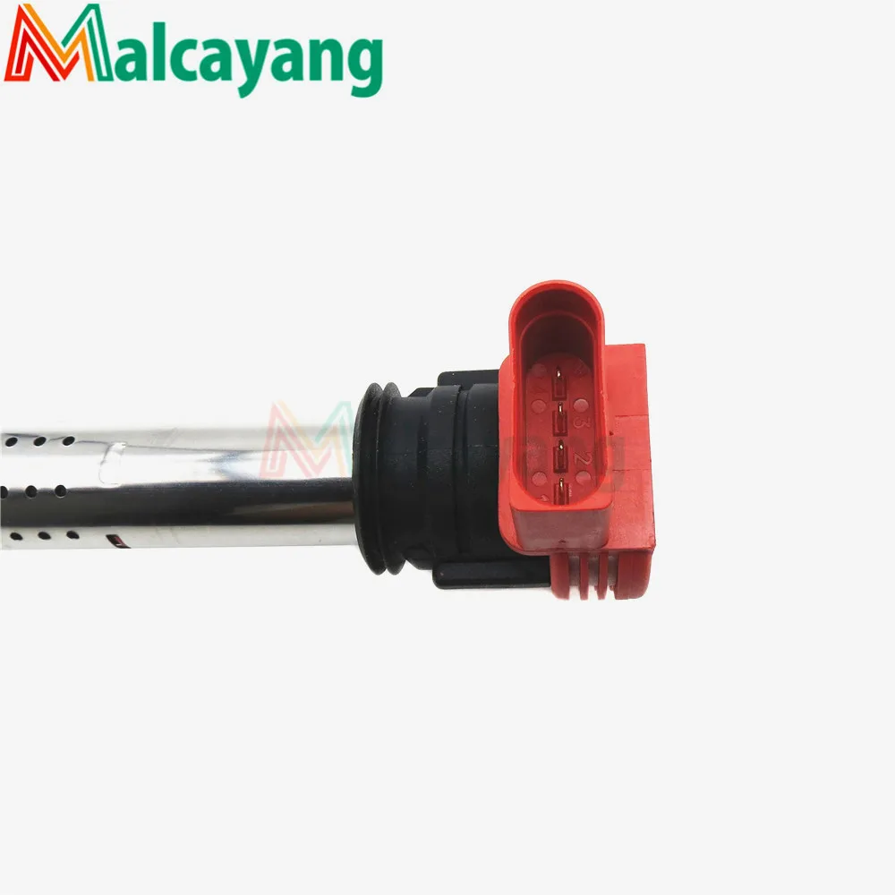 Красный катушки зажигания подходит для VW Touareg A4 S4 A5 A6 S6 Alroad A7 A8 Quattro Q5 Q7 R8 2,8 3,0 3,2 V6 4,2 V8 5,2 V10 06E905115E