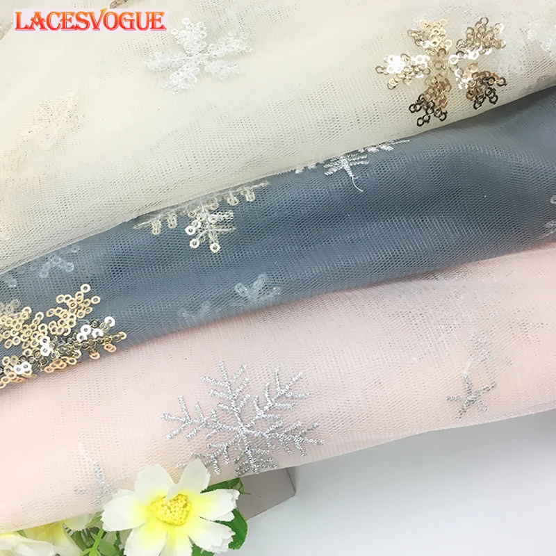 

Mesh embroidered lace fabrics 2yards 140--145cm Lace fabric for sewing Wide lace Wedding fabrics lace canvas LAVO605