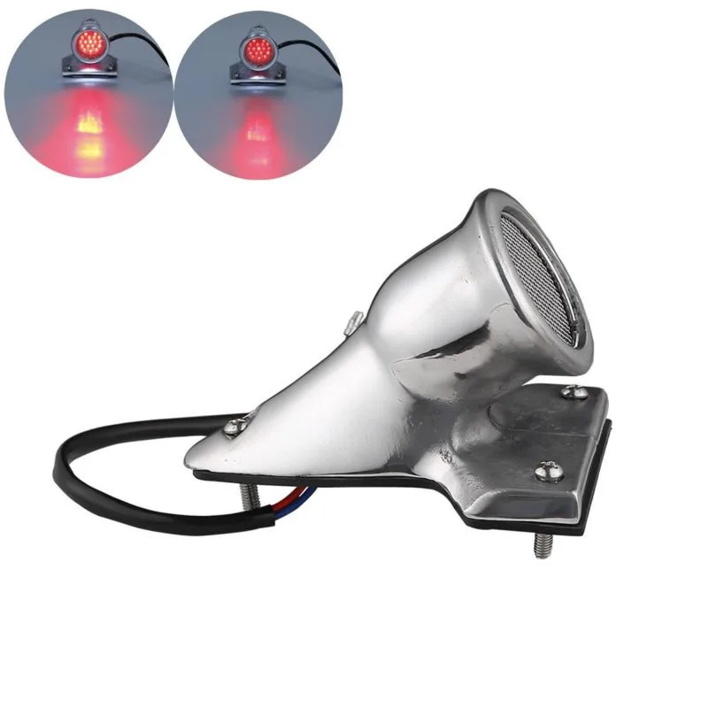 

Motorcycle Retro LED Rear Polish Brake Tail Light For Harley Bobber Chopper