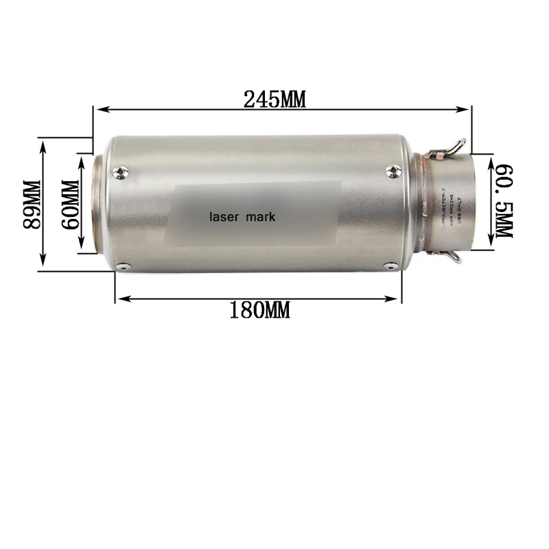 60 мм мотоциклетная средняя Соединительная труба с выхлопной глушители трубы глушителя система глушителя для Yamaha R6 2006