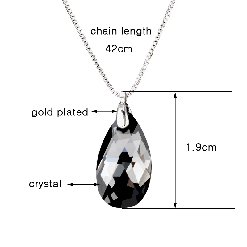 SINLEERY великолепное дизайнерское ожерелье в форме капли с кристаллами для женщин, крутая черная цепочка с подвеской из кристаллов, ювелирные изделия на заказ XL044 SSI