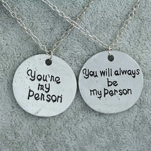 hot sales quote friendship grey anatomy letter necklace you are my salesquote