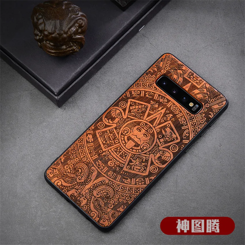 New Phone Case for Samsung s10 Samsung s10 plus Wood Back TPU Bumper Case For Samsung Galaxy s10 Phone Cover (10)