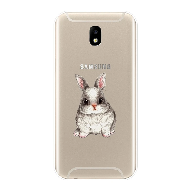 Силиконовый чехол для телефона Samsung Galaxy J2 J5 J7 Prime J3 2015 2016 2017 мягкий с кроликом J4 J6 J8