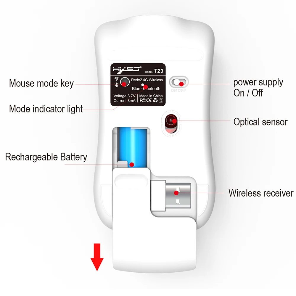 Bluetooth мышь мини палец air для ноутбука Slient Mause Bluetooth+ беспроводной беззвучная мышка простой портативный