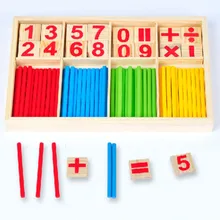 Деревянный математические числа игровые джойстики обучения и образовательные Монтессори Математика игрушки для детей 3-4-5-6-7-8 лет