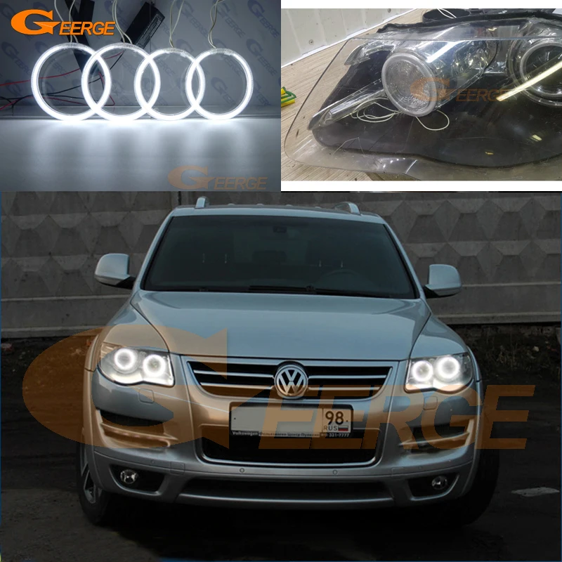 Для Volkswagen VW Touareg 2007 2008 2009 2010 ксенон отличное ангельские глазки Ультра яркое освещение CCFL ангельские глазки комплект