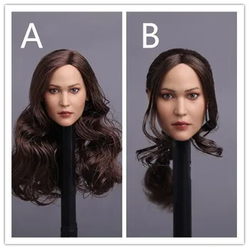 

1/6 Scale Katniss Yves Dean Head Sculpt GC003 Brown Curly Long Hair for 12 inches Bodies