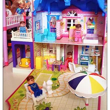 Игровой домик, миниатюрные кукольные домики, Подарочные игрушки, вилла, семья, принцесса, дом, комната, игрушечный костюм, набор, светильник, набор мебели для девочек, детская кукла