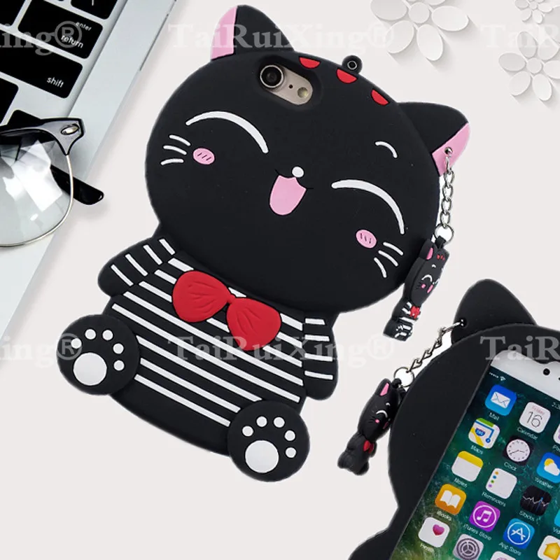 Милый 3D единорог для iPhone 5 5S 5C SE 6 6S 7 8 6s Plus X милый мягкий силиконовый чехол