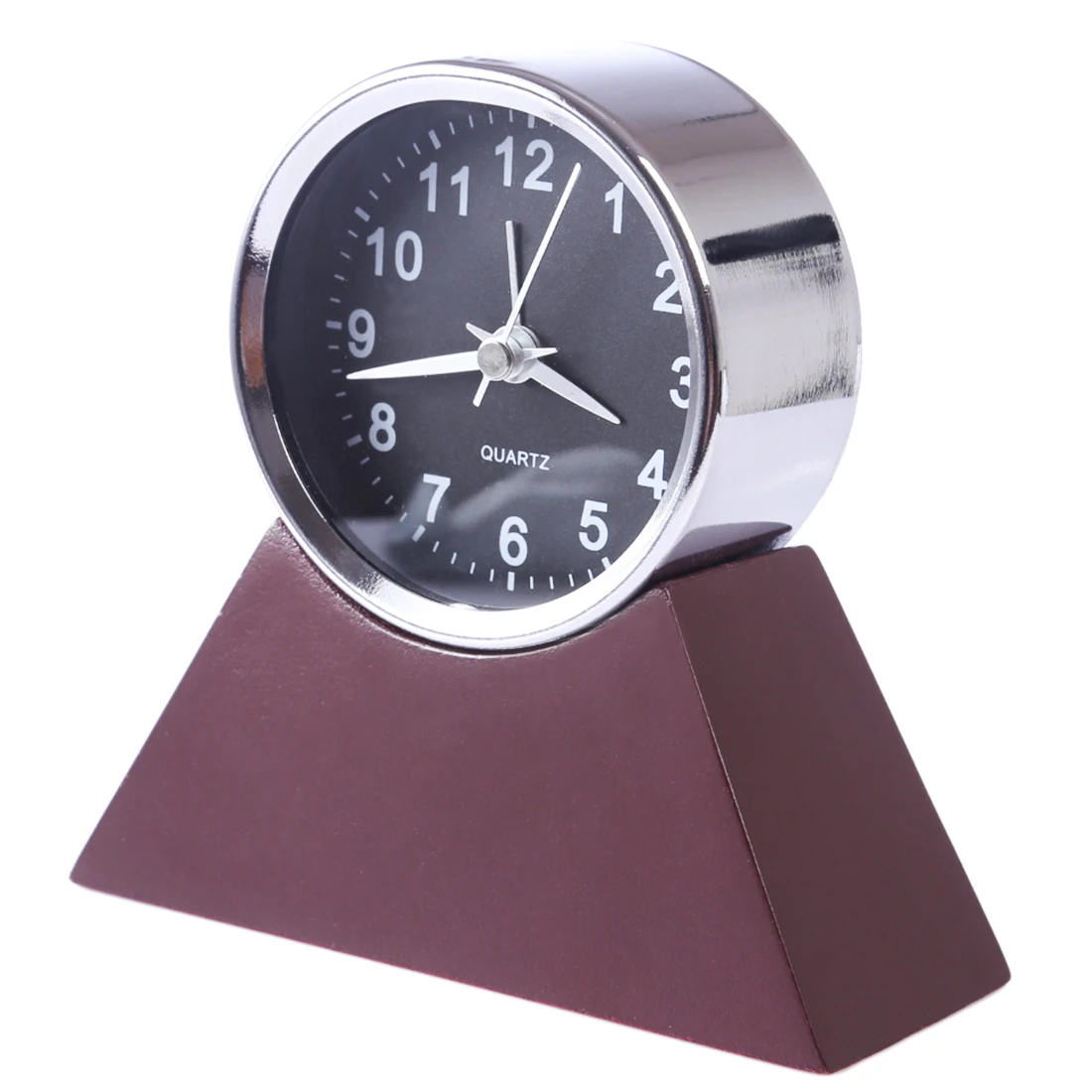 Homingdeco Hot Sale 10cm Simple Alarm Clock Wooden For Home Decor Small Table Clock Desk Alarm