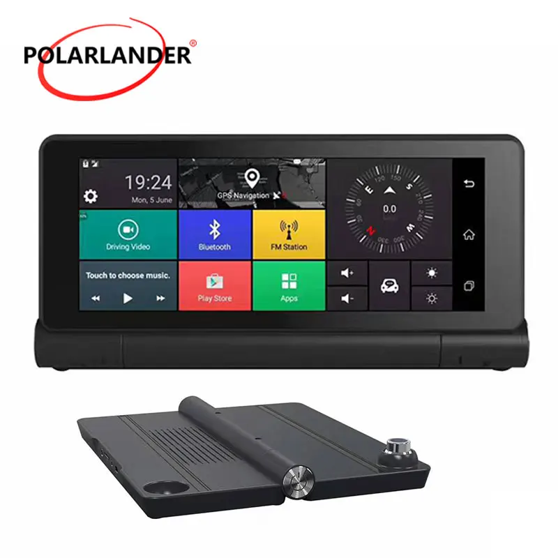 without camera Bluetooth Wi-Fi 1080 P рекордер автомобильный gps DVR 3g центральная консоль навигатор двойная камера 1280*480 AVIN Android 5,0 - Название цвета: without camera
