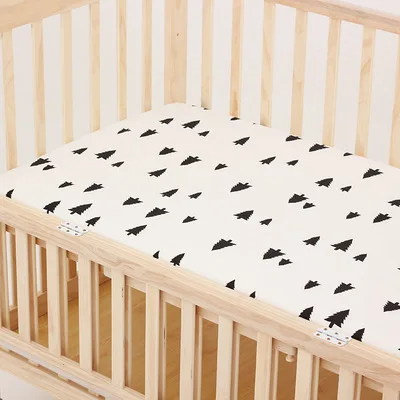 Постельный коврик для новорожденных, хлопок, простыня для кроватки, мягкий матрас для детской кровати, защитный чехол с рисунком для новорожденных, постельные принадлежности для кроватки - Цвет: 4
